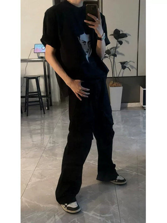 半袖アメリカンレトロポートレートTシャツVD461