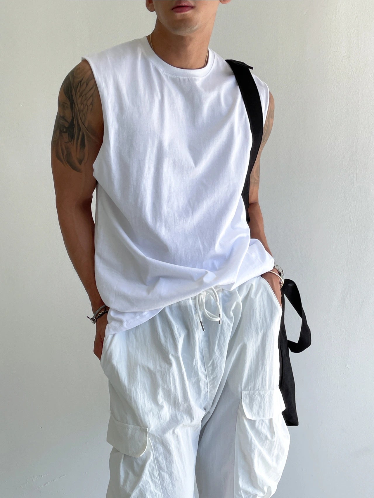 NAM ノースリーブ Tシャツ #MAN-105A バンT 楽天市場】メンズ Tシャツ（長さ（袖）ノースリーブ）の通販