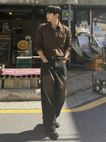 レトロワイドレッグジーンズ VD486