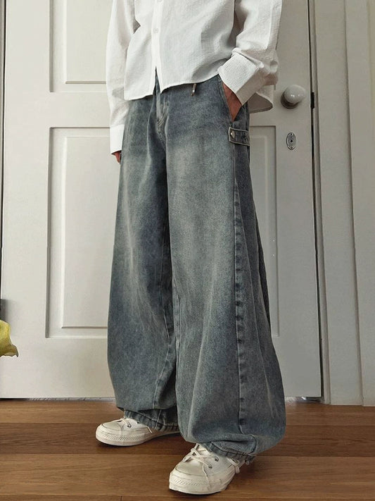ウォッシュドワイドレッグジーンズ VD476