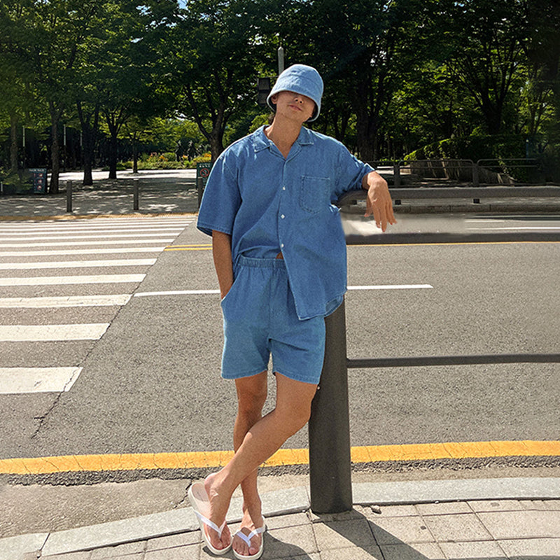デニムショートパンツ VD76 - VODA｜韓国メンズファッション通販サイト