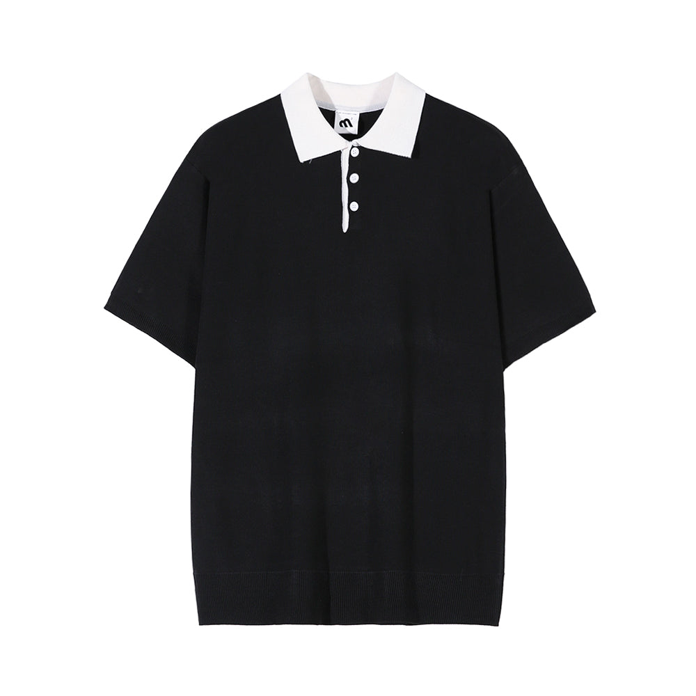 ブラック半袖ポロシャツ VD37 - VODA｜韓国メンズファッション通販サイト